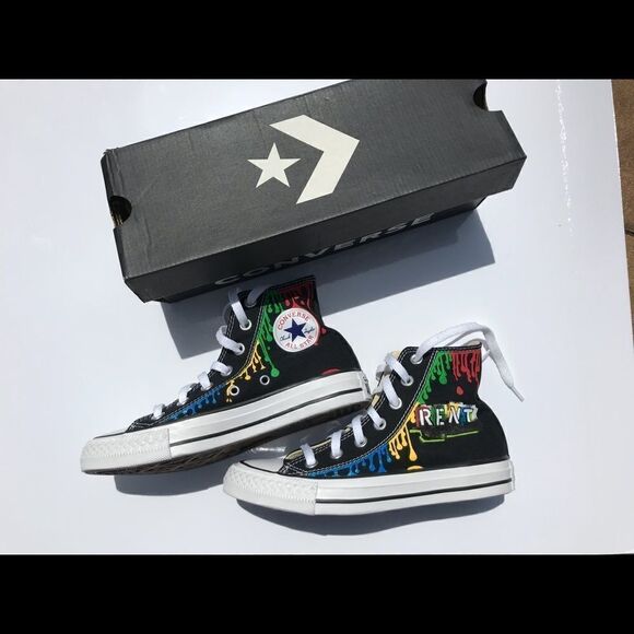 🔹Hand Painted RENT Converse Women’s Size 5 - Picture 8 of 13